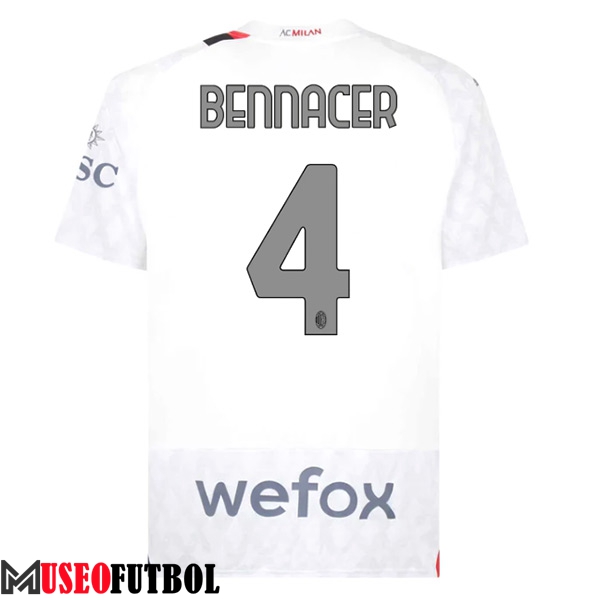 Camisetas De Futbol AC Milan (BENNACER #4) 2023/2024 Segunda