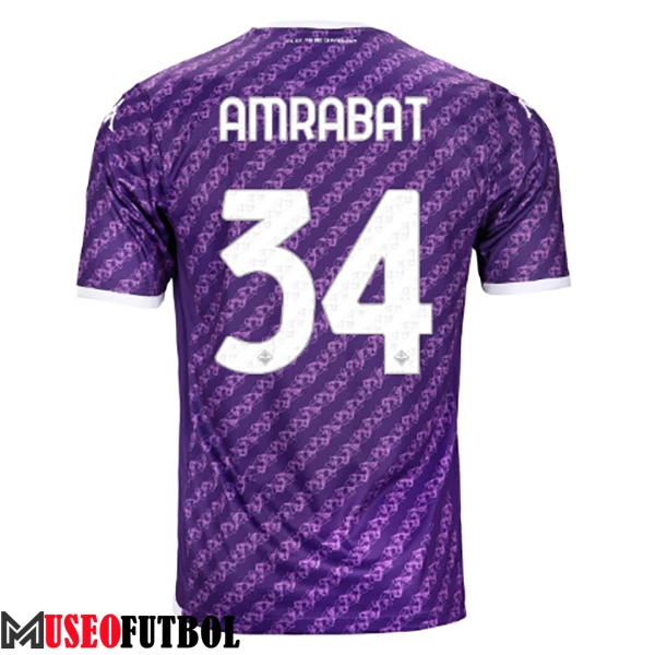 Camisetas De Futbol ACF Fiorentina (AMRABAT #34) 2023/2024 Primera