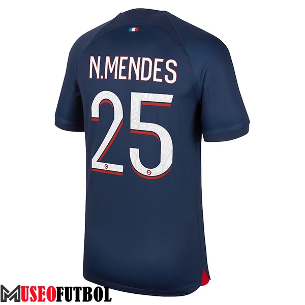 Camisetas De Futbol PSG (N.MENDES #25) 2023/2024 Primera