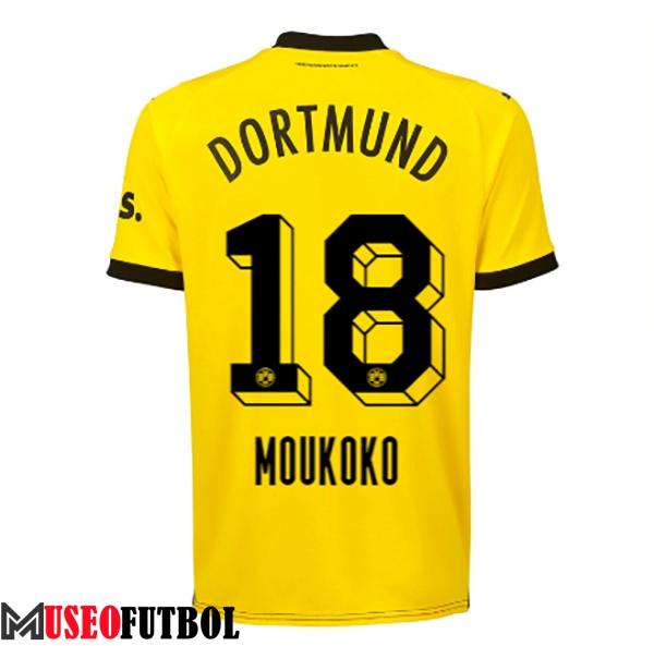 Camisetas De Futbol Dortmund BVB (MOUKOKO #18) 2023/2024 Primera