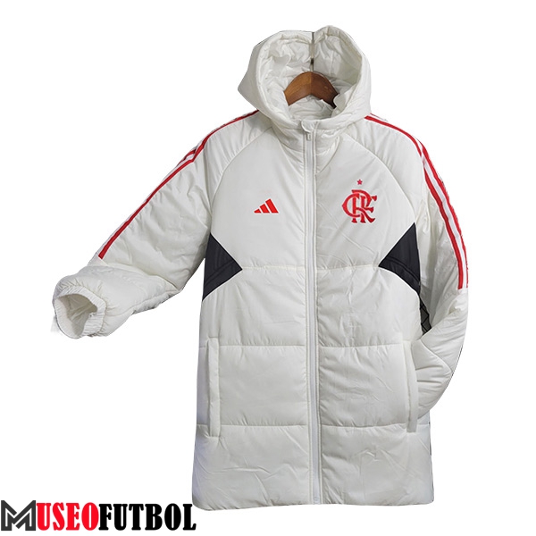 Nueva Plumas Con Capucha Flamengo Blanco 2023/2024