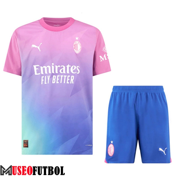 Camisetas Futbol AC Milan Tercera + Cortos 2023/2024