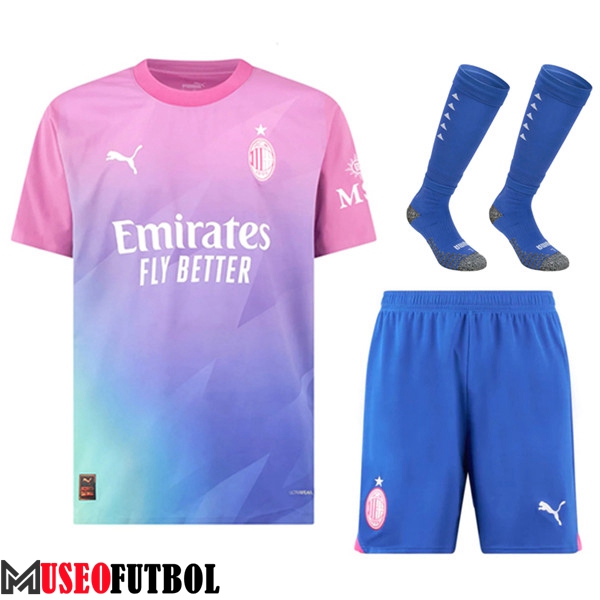 Camisetas Futbol AC Milan Tercera (Cortos + Calcetines) 2023/2024