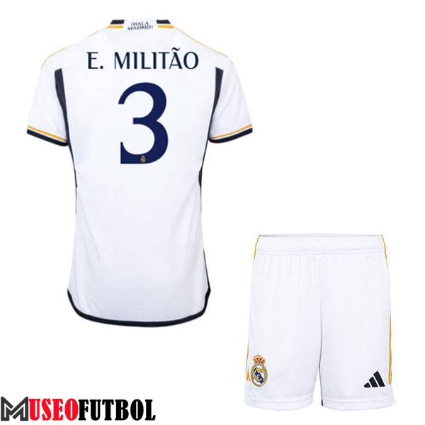 Camisetas De Futbol Real Madrid (E. MILITÃO #3) Ninos 2023/2024 Primera