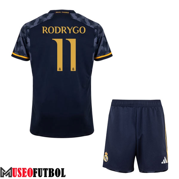 Camisetas De Futbol Real Madrid (RODRYGO #11) Ninos 2023/2024 Segunda