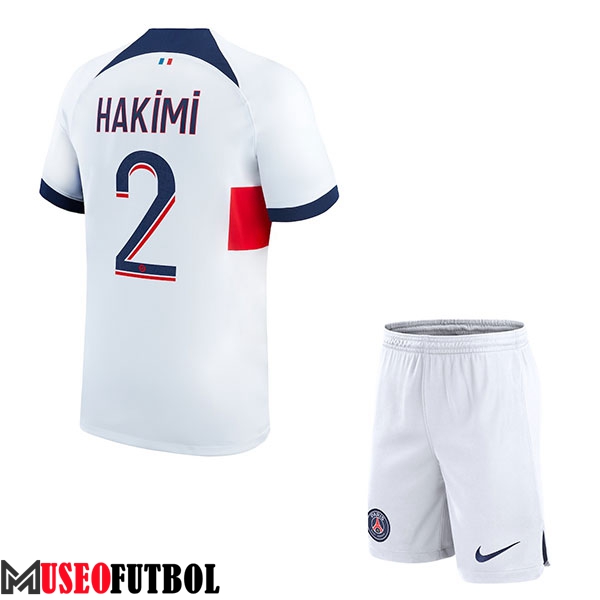 Camisetas De Futbol PSG (HAKIMI #2) Ninos 2023/2024 Segunda