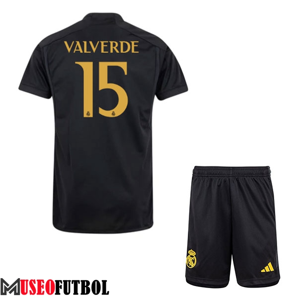 Camisetas De Futbol Real Madrid (VALVERDE #15) Ninos 2023/2024 Tercera