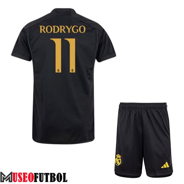 Camisetas De Futbol Real Madrid (RODRYGO #11) Ninos 2023/2024 Tercera