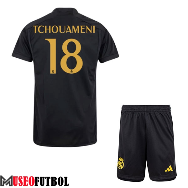 Camisetas De Futbol Real Madrid (TCHOUAMÉNI #18) Ninos 2023/2024 Tercera