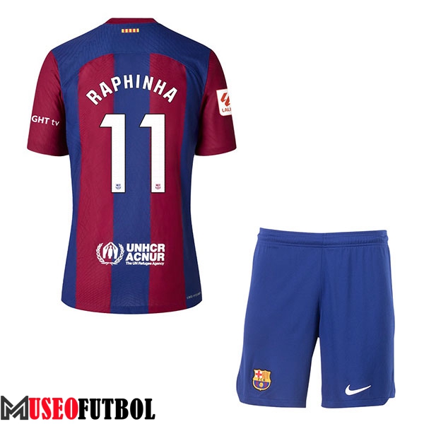 Camisetas De Futbol Barcelona (RAPHINHA #11) Ninos 2023/2024 Primera