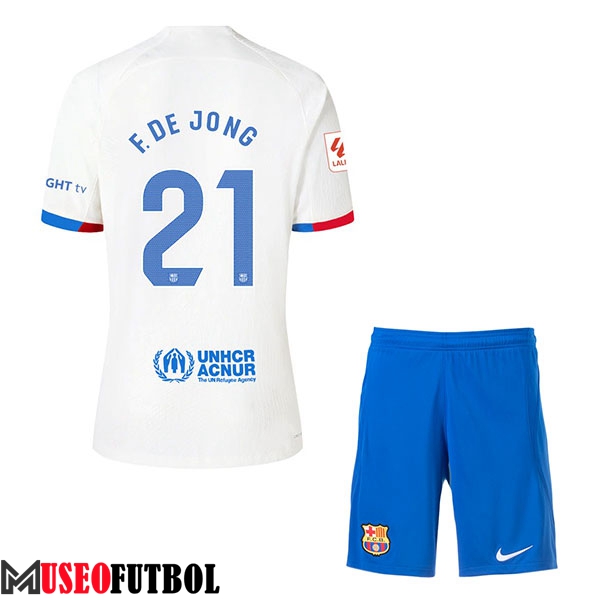 Camisetas De Futbol Barcelona (F. DE JONG #21) Ninos 2023/2024 Segunda