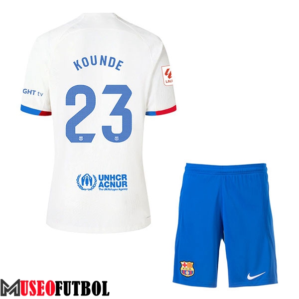 Camisetas De Futbol Barcelona (KOUNDE #23) Ninos 2023/2024 Segunda