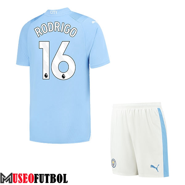 Camisetas De Futbol Manchester City (RODRIGO #16) Ninos 2023/2024 Primera