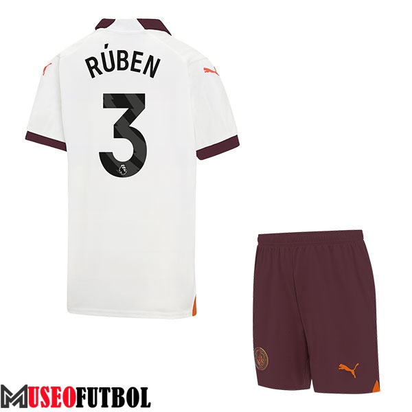 Camisetas De Futbol Manchester City (RÚBEN #3) Ninos 2023/2024 Segunda