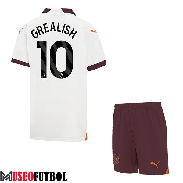 Camisetas De Futbol Manchester City (GREALISH #10) Ninos 2023/2024 Segunda