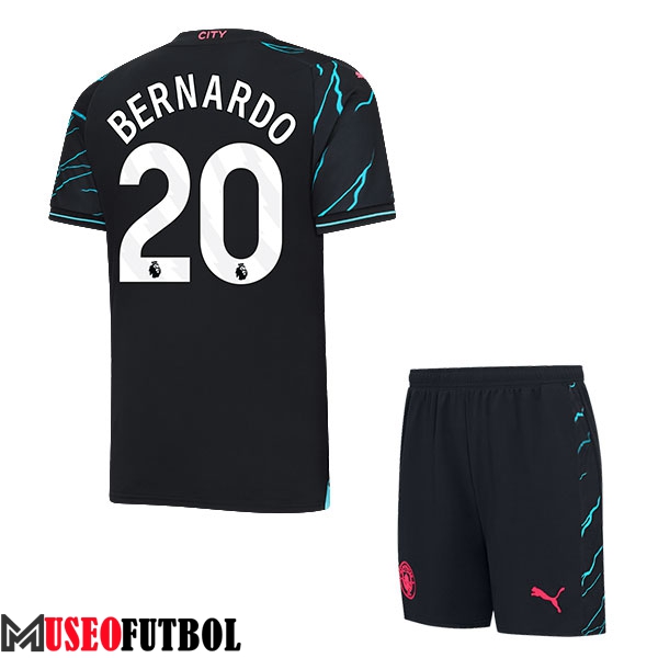 Camisetas De Futbol Manchester City (BERNARDO #20) Ninos 2023/2024 Tercera