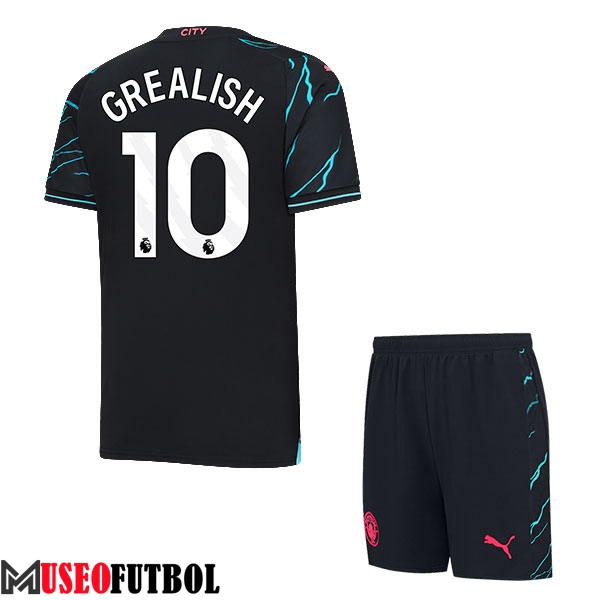 Camisetas De Futbol Manchester City (GREALISH #10) Ninos 2023/2024 Tercera