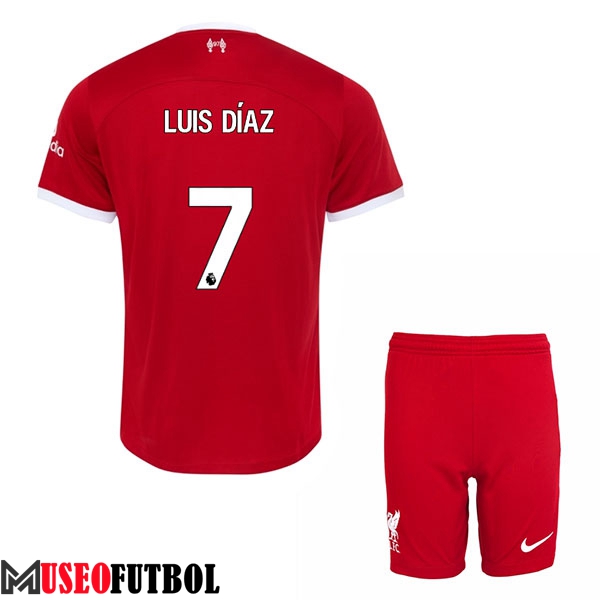 Camisetas De Futbol Liverpool (LUIS DÍAZ #7) Ninos 2023/2024 Primera