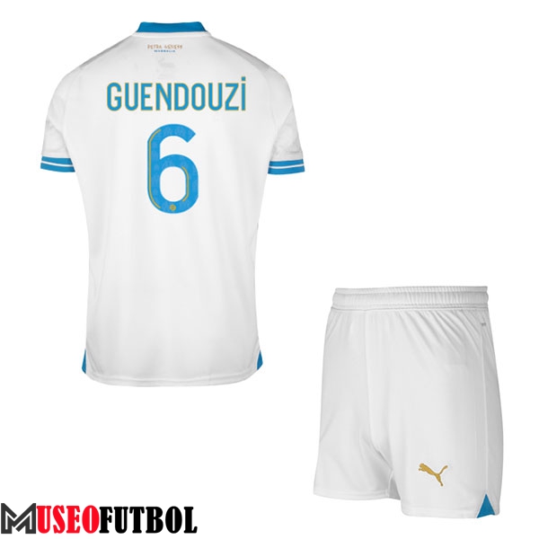 Camisetas De Futbol Marsella (GUENDOUZI #6) Ninos 2023/2024 Primera