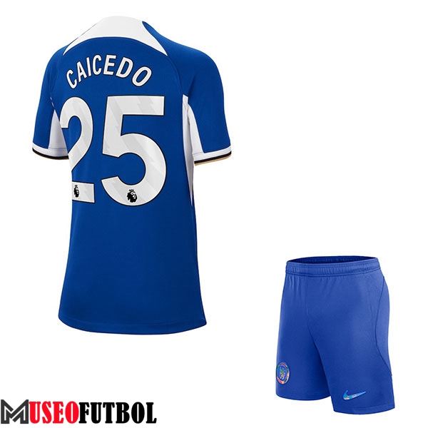 Camisetas De Futbol Chelsea (CAICEDO #25) Ninos 2023/2024 Primera