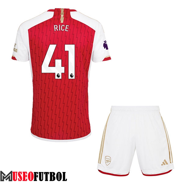 Camisetas De Futbol Arsenal (RICE #41) Ninos 2023/2024 Primera