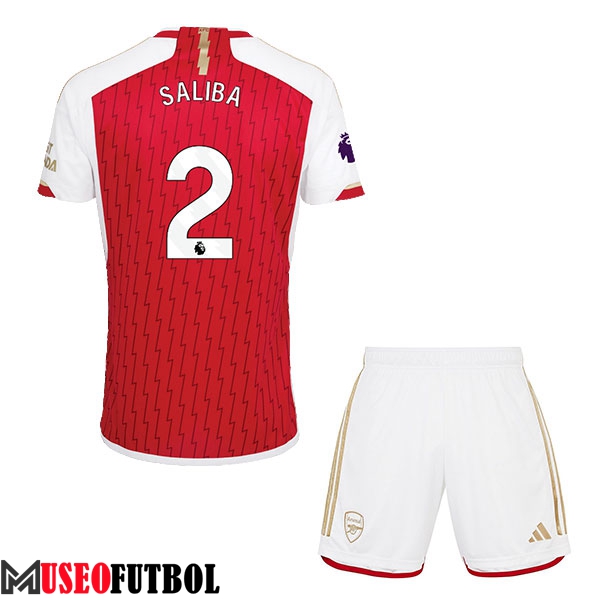 Camisetas De Futbol Arsenal (SALIBA #2) Ninos 2023/2024 Primera