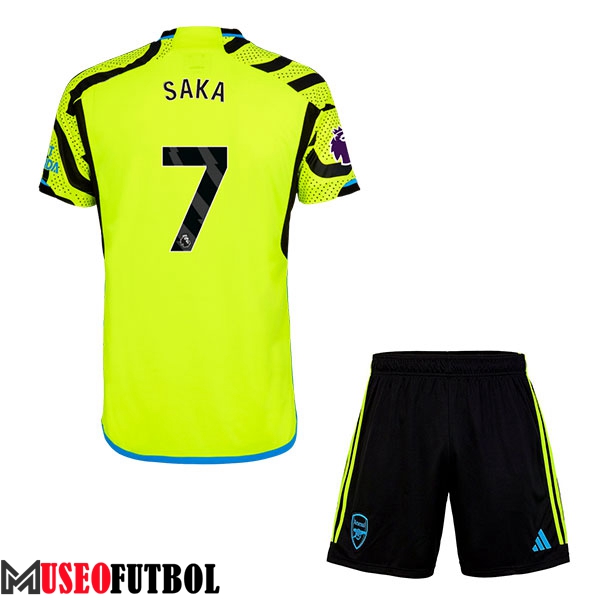 Camisetas De Futbol Arsenal (SAKA #7) Ninos 2023/2024 Segunda