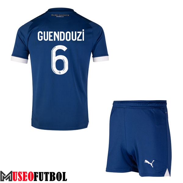 Camisetas De Futbol Marsella (GUENDOUZI #6) Ninos 2023/2024 Segunda