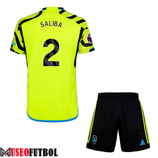 Camisetas De Futbol Arsenal (SALIBA #2) Ninos 2023/2024 Segunda