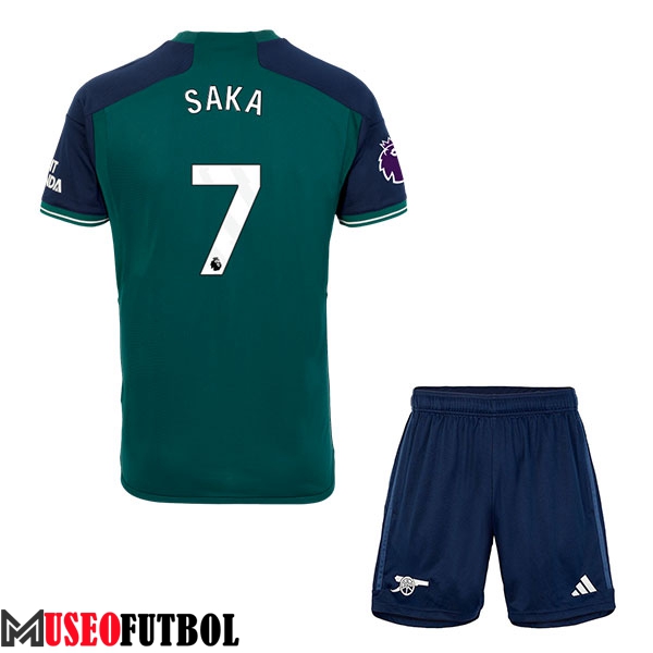 Camisetas De Futbol Arsenal (SAKA #7) Ninos 2023/2024 Tercera