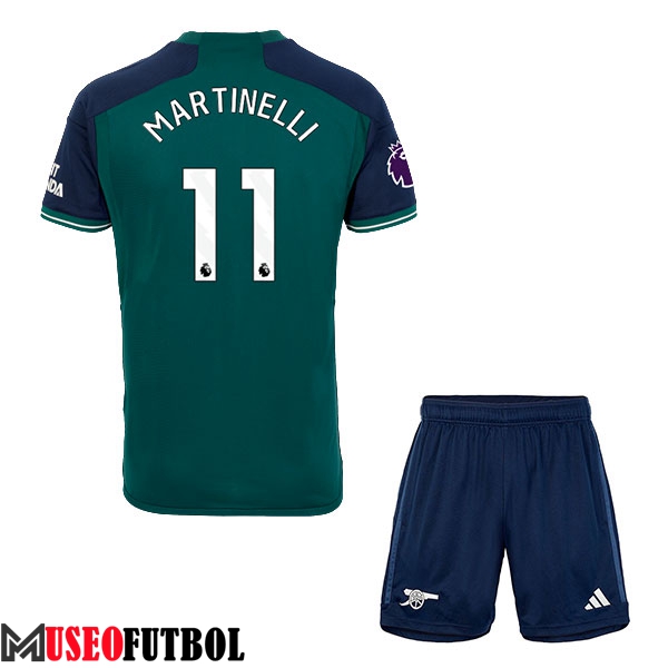 Camisetas De Futbol Arsenal (MARTINELLI #11) Ninos 2023/2024 Tercera