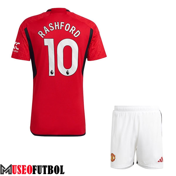 Camisetas De Futbol Manchester United (RASHFORD #10) Ninos 2023/2024 Primera