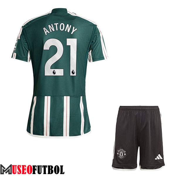 Camisetas De Futbol Manchester United (ANTONY #21) Ninos 2023/2024 Segunda