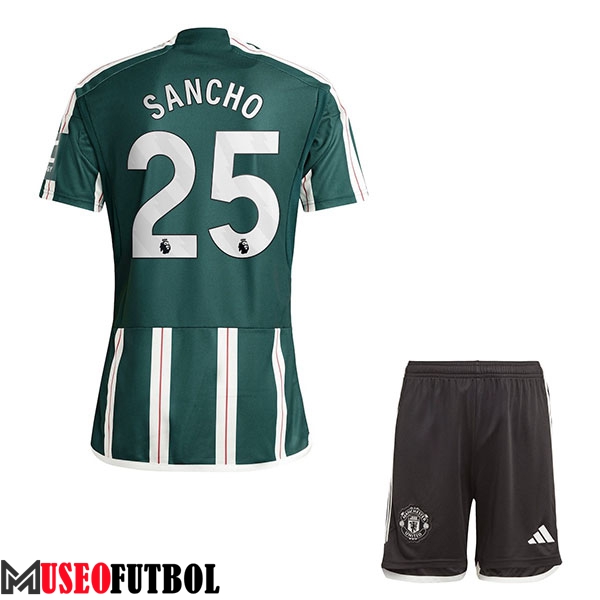 Camisetas De Futbol Manchester United (SANCHO #25) Ninos 2023/2024 Segunda