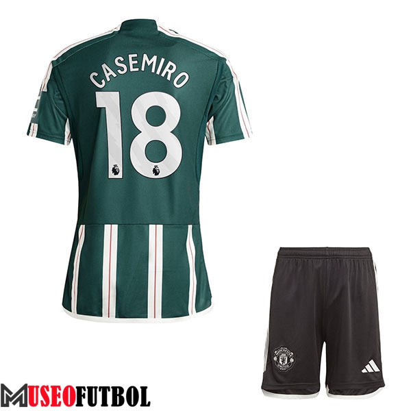 Camisetas De Futbol Manchester United (CASEMIRO #18) Ninos 2023/2024 Segunda