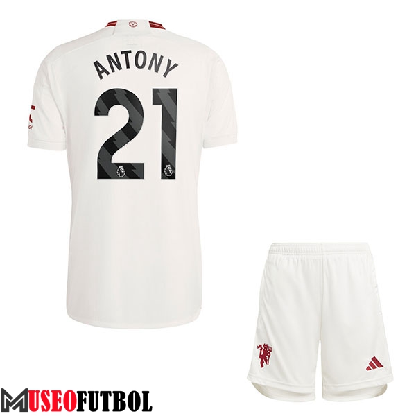 Camisetas De Futbol Manchester United (ANTONY #21) Ninos 2023/2024 Tercera