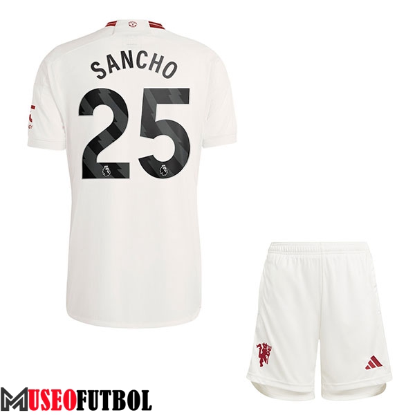 Camisetas De Futbol Manchester United (SANCHO #25) Ninos 2023/2024 Tercera