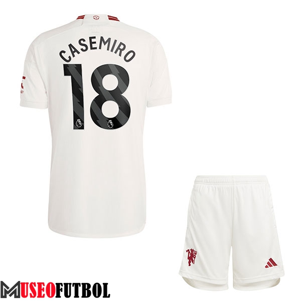 Camisetas De Futbol Manchester United (CASEMIRO #18) Ninos 2023/2024 Tercera