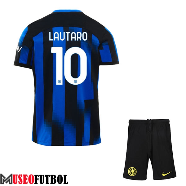 Camisetas De Futbol Inter Milan (LAUTARO #10) Ninos 2023/2024 Primera