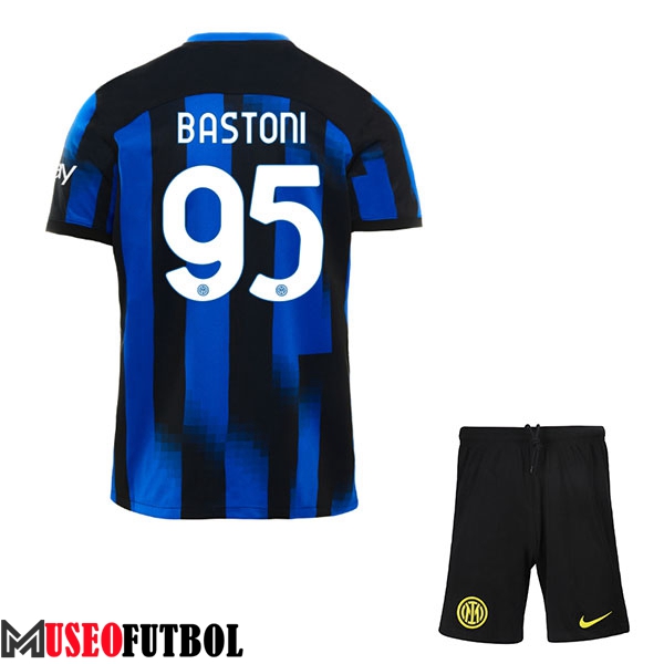 Camisetas De Futbol Inter Milan (BASTONI #95) Ninos 2023/2024 Primera