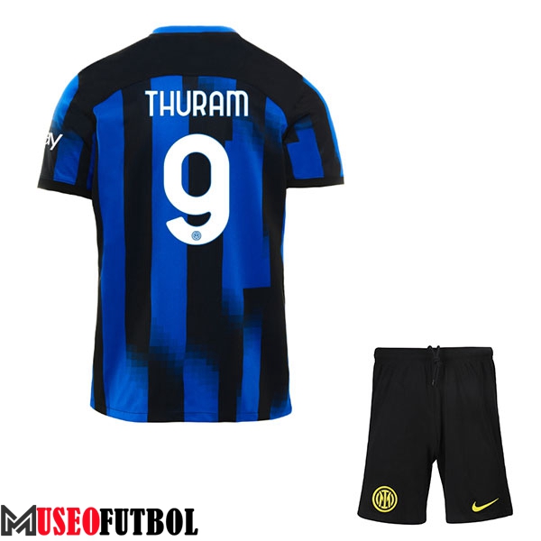 Camisetas De Futbol Inter Milan (THURAM #9) Ninos 2023/2024 Primera