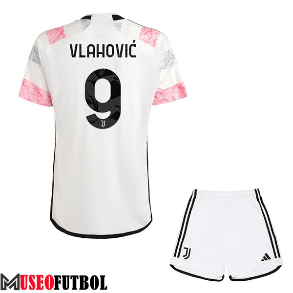 Camisetas De Futbol Juventus (VLAHOVIC #9) Ninos 2023/2024 Segunda