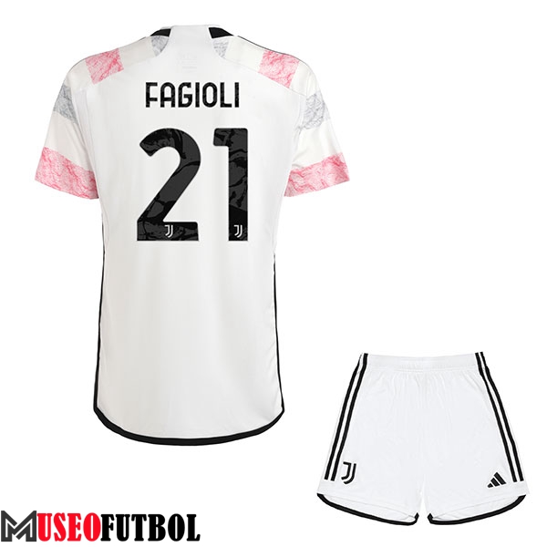 Camisetas De Futbol Juventus (FAGIOLI #21) Ninos 2023/2024 Segunda