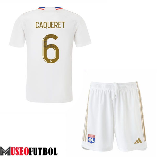 Camisetas De Futbol Lyon (CAQUERET #6) Ninos 2023/2024 Primera