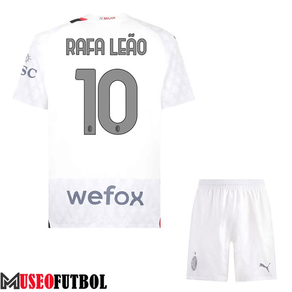 Camisetas De Futbol AC Milan (RAFAEL LEÃO #10) Ninos 2023/2024 Segunda