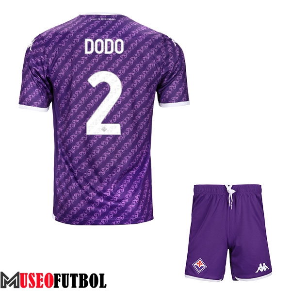 Camisetas De Futbol ACF Fiorentina (DODO #2) Ninos 2023/2024 Primera