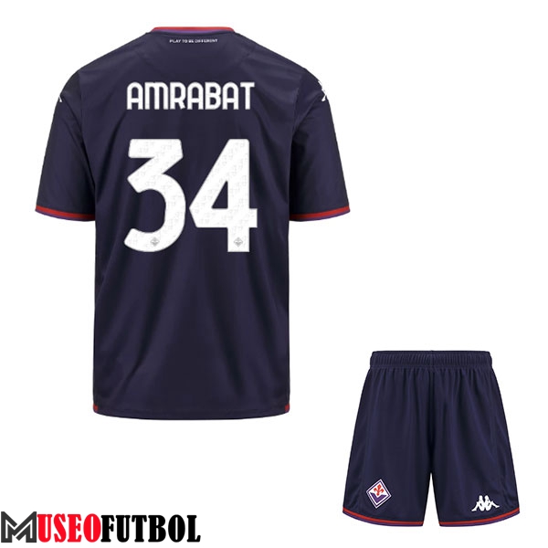 Camisetas De Futbol ACF Fiorentina (AMRABAT #34) Ninos 2023/2024 Tercera