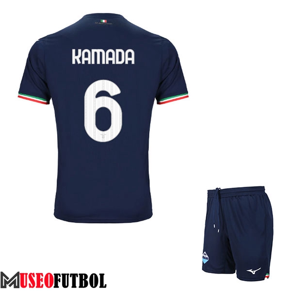 Camisetas De Futbol SS Lazio (KAMADA #6) Ninos 2023/2024 Segunda