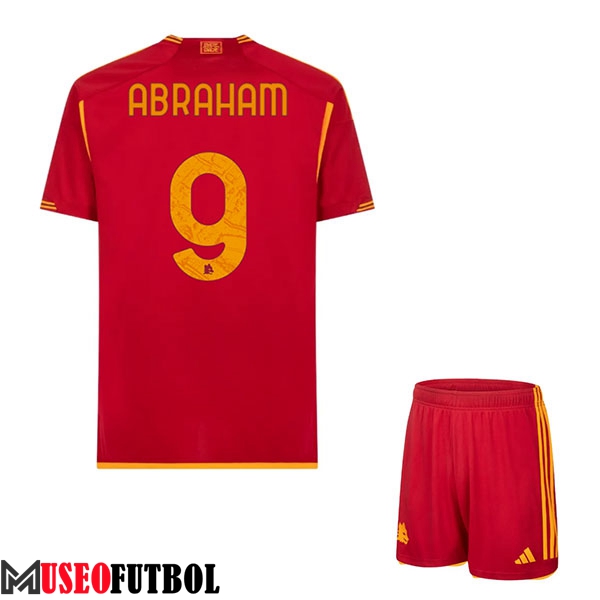 Camisetas De Futbol As Rome (ABRAHAM #9) Ninos 2023/2024 Primera