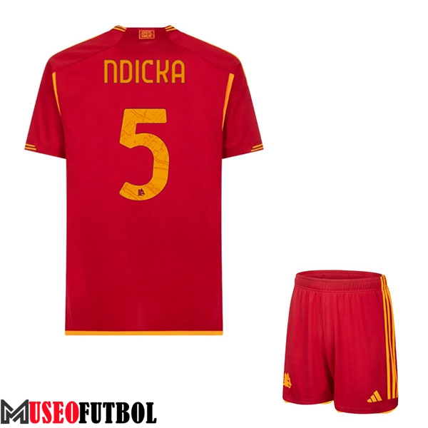 Camisetas De Futbol As Rome (NDICKA #5) Ninos 2023/2024 Primera